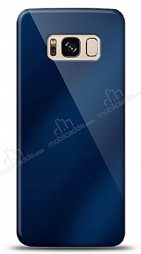Eiroo Samsung Galaxy S8 Plus Silikon Kenarl Aynal Lacivert Klf