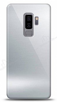Eiroo Samsung Galaxy S9 Plus Silikon Kenarl Aynal Silver Klf