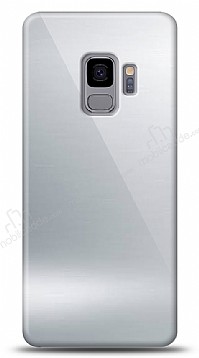Eiroo Samsung Galaxy S9 Silikon Kenarl Aynal Silver Klf