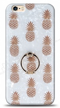 Eiroo Satin iPhone 6 / 6S Pineapple Yzk Tutuculu Silikon Klf