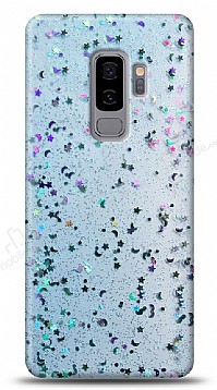 Eiroo Sparkle Samsung Galaxy S9 Plus Iltl Mavi Silikon Klf