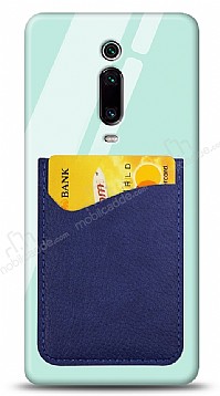 Eiroo Xiaomi Mi 9T Silikon Kenarl Kartlkl Mavi Cam Klf