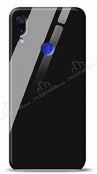 Eiroo Xiaomi Redmi Note 7 Pro Silikon Kenarl Siyah Cam Klf