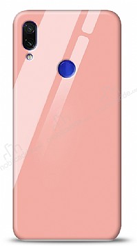Eiroo Xiaomi Redmi Note 7 Pro Silikon Kenarl Turuncu Cam Klf