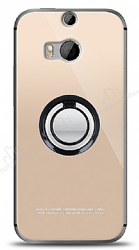 HTC One M8s Siyah Tutuculu effaf Klf