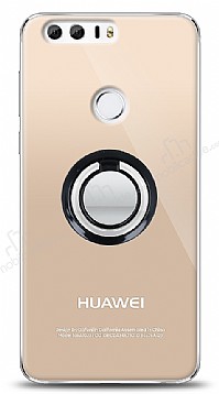 Huawei Honor 8 Siyah Tutuculu effaf Klf