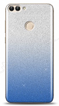 Huawei P Smart Simli Mavi Silikon Klf