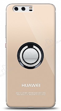 Huawei P10 Plus Siyah Tutuculu effaf Klf