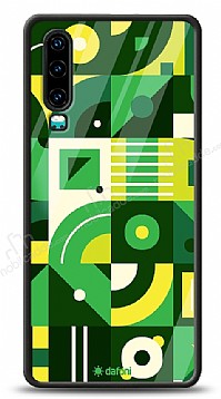 Dafoni Glossy Huawei P30 Green Geometric Pattern Klf
