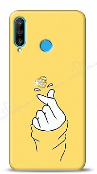Huawei P30 Lite Finger Heart Tal Resimli Klf