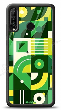 Dafoni Glossy Huawei P30 Lite Green Geometric Pattern Klf