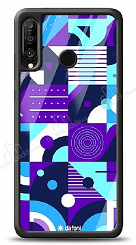 Dafoni Glossy Huawei P30 Lite Purple Geometric Pattern Klf