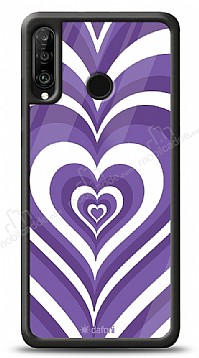Dafoni Glossy Huawei P30 Lite Purple Hearts Klf
