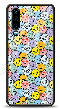 Dafoni Glossy Huawei P30 Renkli Emojiler Klf