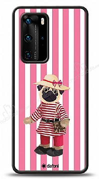 Dafoni Art Huawei P40 Pro Pink Pug Klf