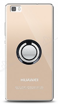 Huawei P8 Lite Siyah Tutuculu effaf Klf