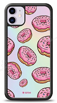 Dafoni Hologram iPhone 11 Pembe Donut Klf