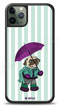 Dafoni Art iPhone 11 Pro Max Pug in the Rain Klf