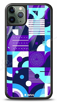Dafoni Glossy iPhone 11 Pro Max Purple Geometric Pattern Klf