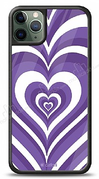 Dafoni Glossy iPhone 11 Pro Max Purple Hearts Klf