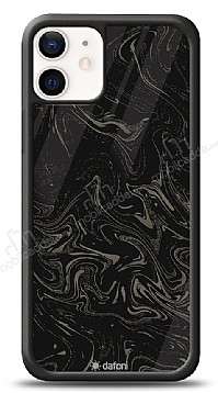 Dafoni Glossy iPhone 12 / iPhone 12 Pro 6.1 in Black Marble Pattern Klf