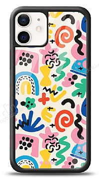 Dafoni Glossy iPhone 12 / iPhone 12 Pro 6.1 in Colorful Pattern Klf