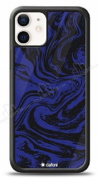 Dafoni Glossy iPhone 12 / iPhone 12 Pro 6.1 in Navy Blue Marble Klf