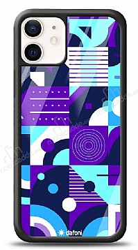 Dafoni Glossy iPhone 12 / iPhone 12 Pro 6.1 in Purple Geometric Pattern Klf