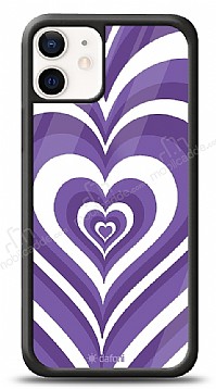 Dafoni Glossy iPhone 12 / iPhone 12 Pro 6.1 in Purple Hearts Klf