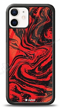 Dafoni Glossy iPhone 12 / iPhone 12 Pro 6.1 in Red Marble Klf