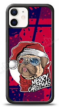 Dafoni Art iPhone 12 Mini 5.4 in Christmas Pug Klf