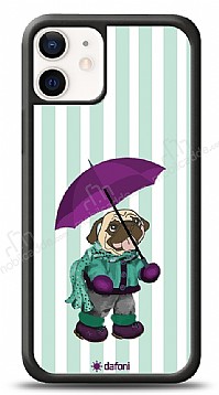 Dafoni Art iPhone 12 Mini 5.4 in Pug in the Rain Klf
