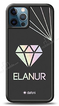 Dafoni Hologram iPhone 12 Pro Max 6.7 inç Kişiye Özel isimli Diamond Kılıf