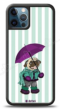 Dafoni Art iPhone 12 Pro Max 6.7 in Pug in the Rain Klf