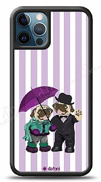 Dafoni Art iPhone 12 Pro Max 6.7 in Rainy Day Pugs Klf