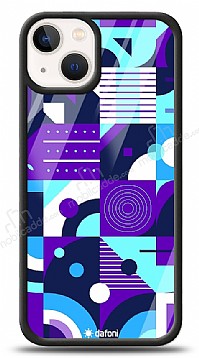 Dafoni Glossy iPhone 13 Mini Purple Geometric Pattern Klf