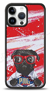 Dafoni Art iPhone 14 Pro Max Black Pug Klf