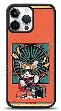 Dafoni Art iPhone 14 Pro Max Guitarist Cat Klf
