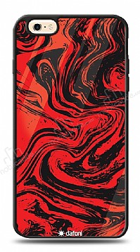 Dafoni Glossy iPhone 6 Plus / 6S Plus Red Marble Klf