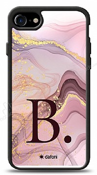 Dafoni Glossy iPhone 7 / 8 Kiiye zel Harf Purple Effect Klf
