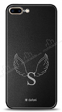 Dafoni Metal iPhone 7 Plus / 8 Plus Angel Wing Tek Harf Kiiye zel Klf