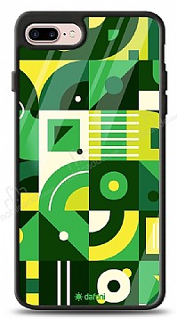 Dafoni Glossy iPhone 7 Plus / 8 Plus Green Geometric Pattern Klf