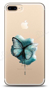 iPhone 7 Plus / 8 Plus Kelebek Kabartmal Parlak Klf