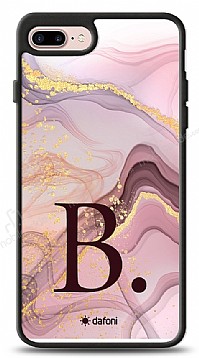 Dafoni Glossy iPhone 7 Plus / 8 Plus Kiiye zel Harf Purple Effect Klf