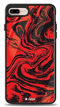 Dafoni Glossy iPhone 7 Plus / 8 Plus Red Marble Klf