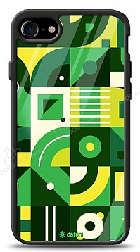 Dafoni Glossy iPhone SE 2020 Green Geometric Pattern Klf