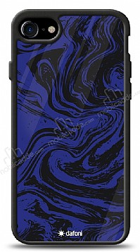 Dafoni Glossy iPhone SE 2020 Navy Blue Marble Klf