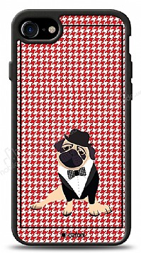 Dafoni Art iPhone SE 2020 Tuxedo Pug Klf
