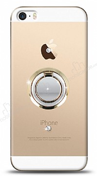 iPhone SE / 5 / 5S Gold Tutuculu Tal effaf Klf