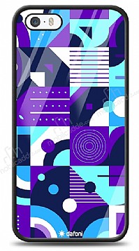 Dafoni Glossy iPhone SE / 5 / 5S Purple Geometric Pattern Klf